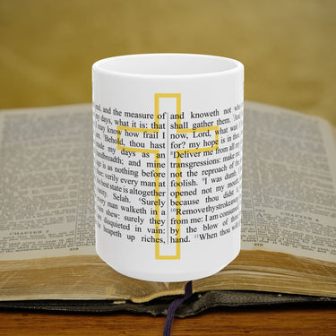 Psalm 39 Full Text - 15oz Coffee Mug
